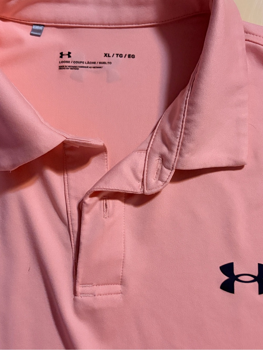 Under Armour Coral Pink Performance Golf Polo Men’s XL